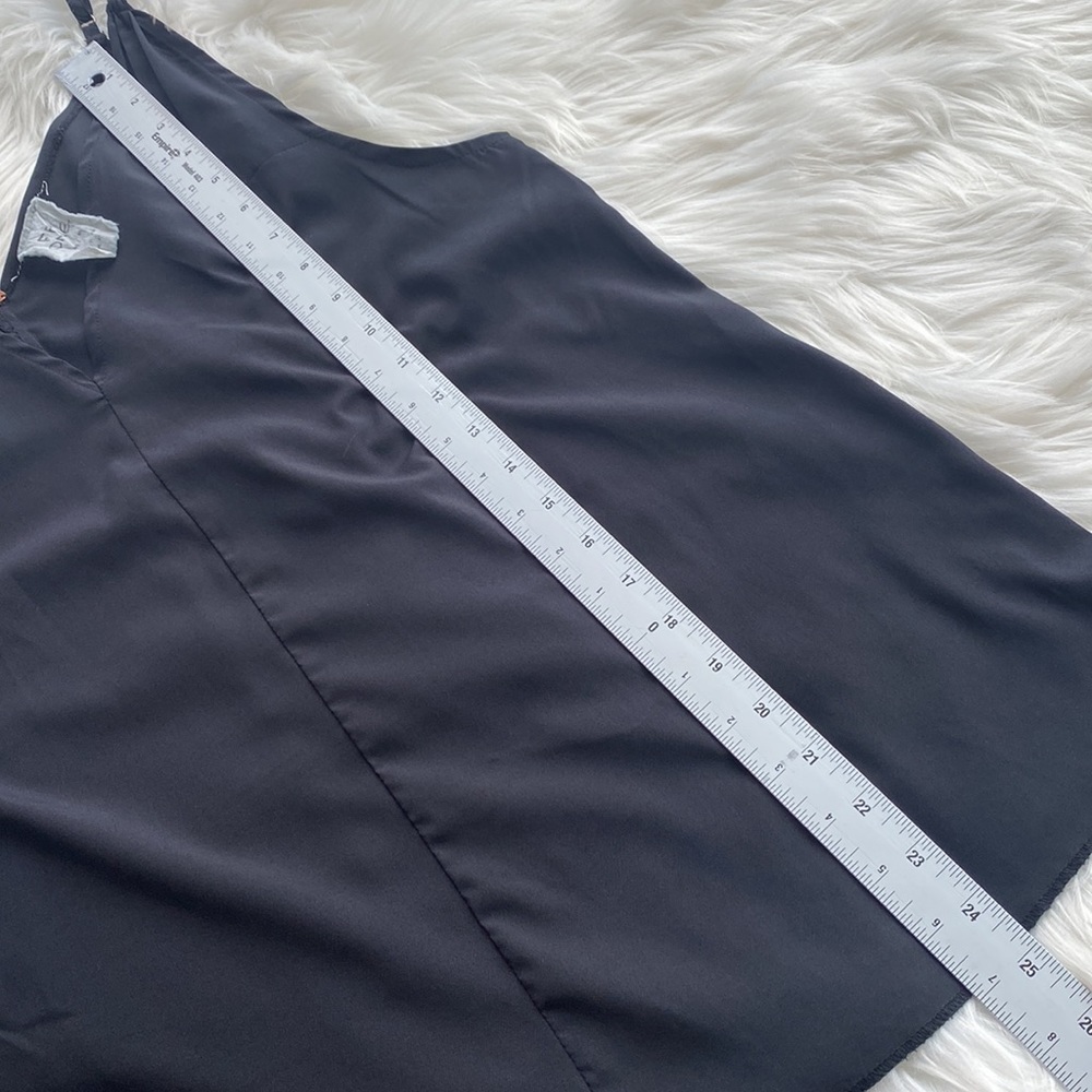 Free People One Black Silky Tank Top w/adjustable straps - Picture 8 of 9